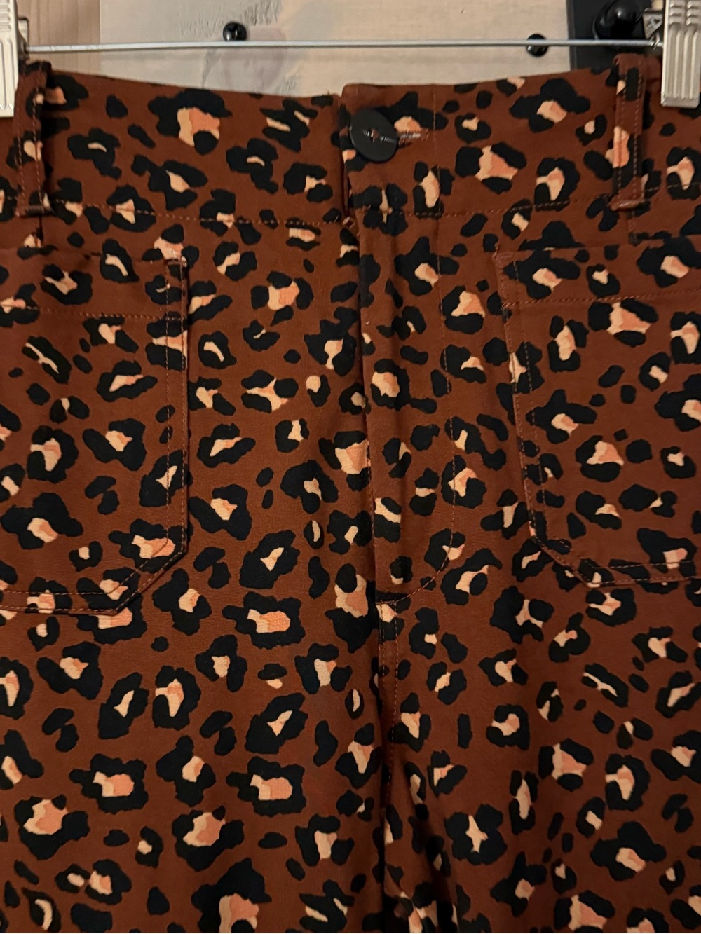 The Collette Ponte Crop Wide Leg Pant by Maeve in Leopard - Picture 7 of 10